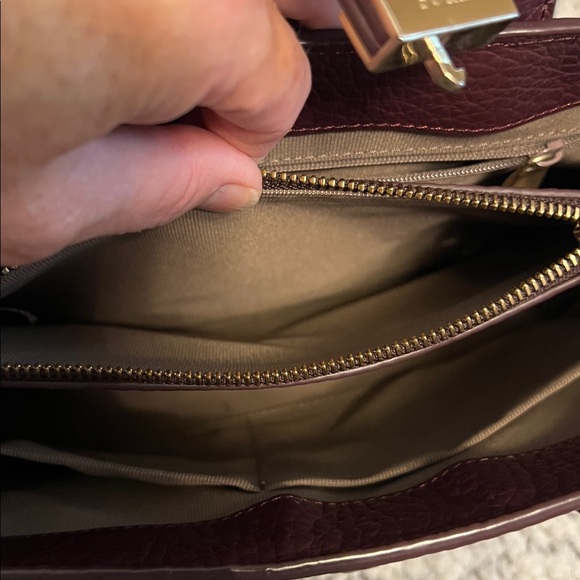 Furla Genuine Leather Bag with Gold and Brown Accents EUC beautiful fall color! - Picture 14 of 16